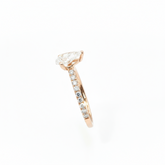 Solitaire with Diamond Shoulder 1CT Centre TCW 1.5 VVS2 E 18CT Rose Gold Ring Size K